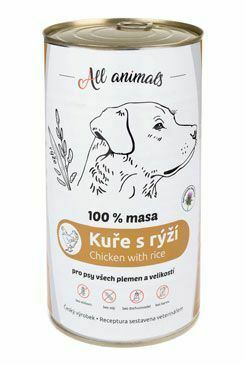 All Animals DOG konz. Kuřecí mleté s rýží 1200g