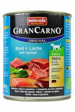 Animonda pes GRANCARNO konz. ADULT losos/špenát 800g