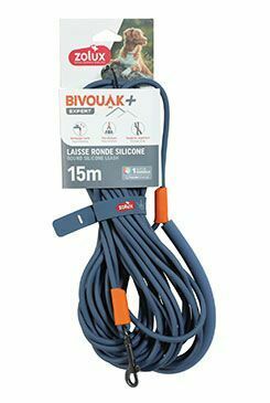 Vodítko pes BIVOUAK kulaté,silik.6mm/15m modrá Zolux