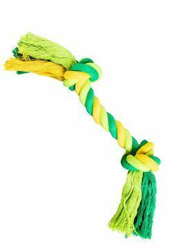 Hračka pes Uzel bavlněný 30cm/140g limet/zelená HipHop