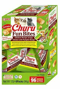Churu Cat BOX Fun Bites Chicken wraps Chick&Pumpk 8x12g