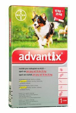 Advantix Spot On 1x2,5ml pro psy 10-25kg (1 pipeta)