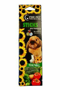 FINE PET Tyčinka Hlodavec Zelenina 2ks/110g