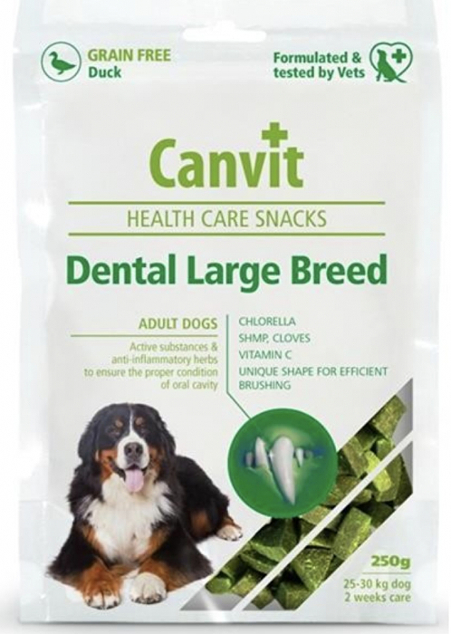 Canvit Snacks Dental Large Breed-Duck 250g