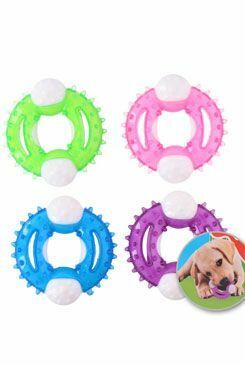 Hračka pes kousátko pro štěňata 10x10cm, mix barev