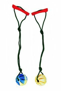 Hračka pes Míč aport. spirál. na šňůrce Vanil. 6cm SP