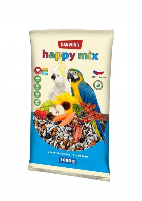 Darwin's velký papoušek Happy mix 1kg