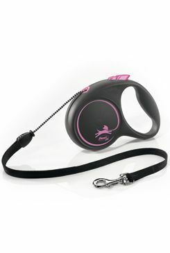 Vodítko FLEXI Black Design M lanko 5m/20kg růžová