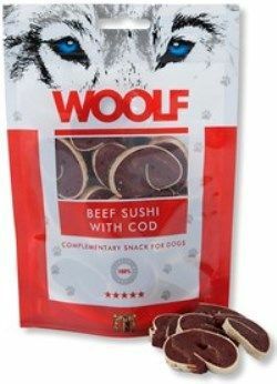 WOOLF pochoutka Beef Sushi with Cod 100g