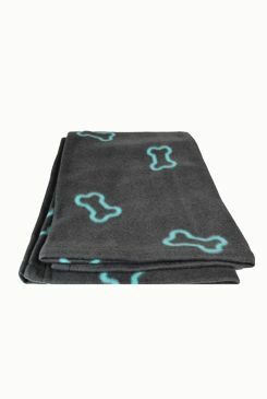 Deka pro psy BEANY modré kostičky 100x70cm šedá TR