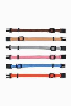 Obojek nylon pro štěňata rozliš.růž.-hnědá M-L 6ks TR