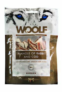 WOOLF pochoutka Triangle of Rabbit and Cod 100g