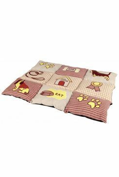 Pelech PATCHWORK podložka 80x55cm béžová/červená TR