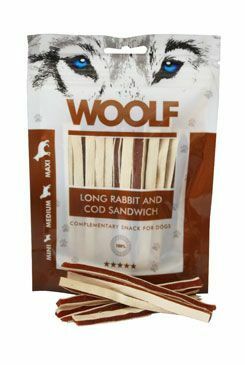 WOOLF pochoutka Soft Rabbit and Cod Sandwich 100g