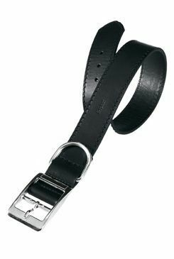 Obojek kožený NATURAL C 45cm x 25mm, černý FP 1ks