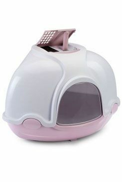 Wc kočka kryté rohové s filtrem Růžová Argi