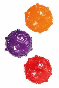 Hračka pes Míček 7cm guma TRP 7cm mix barev TR