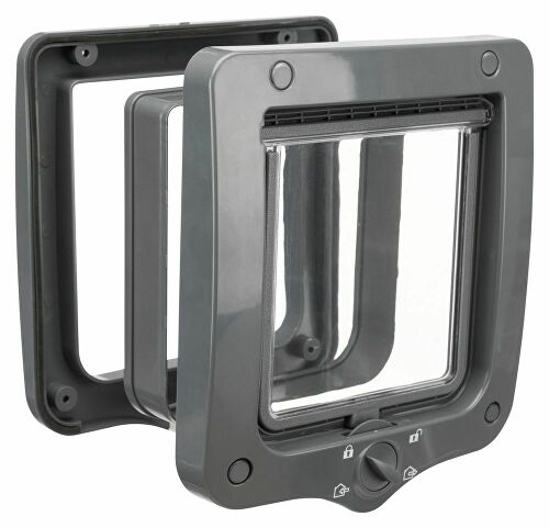 Dvířka kočka plast 4P s tunelem šedá TR