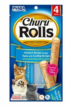 Churu Cat Rolls Chicken wraps Tuna&Scallop cream 4x10g