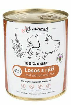 All Animals DOG konz. Losos mletý s rýží 800g