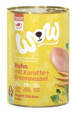WOW konzerva Junior kuřecí s karotkou 400g