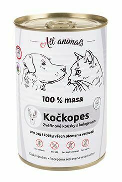 All Animals kočkopes konz. Zvěřinové kousky s kol.400g