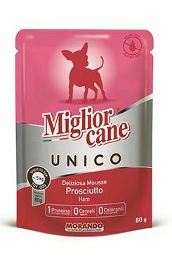 Morando Miglior Cane Unico MINI kapsa pro psy šunka 80g