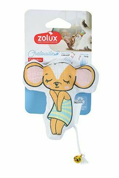 Hračka kočka CHATOUILLE Myška v šatech Zolux