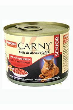 Animonda konz. kočka CARNY SENIOR hov/krůtí srdce 200g
