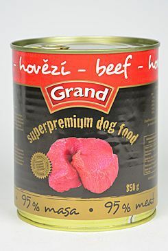 GRAND konz.  Superpremium pes hovězí 850g
