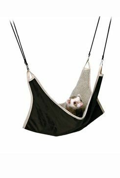 Závěsná houpačka pro fretky s kožešinou 45x45cm TR