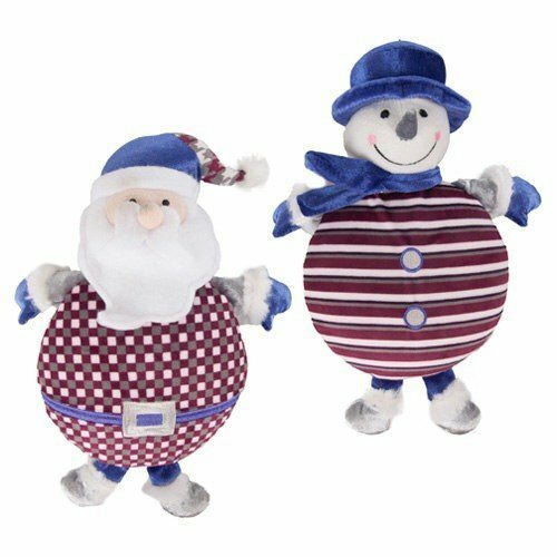 Hračka pes Vánoční motiv plyš pískací 32 cm KAR