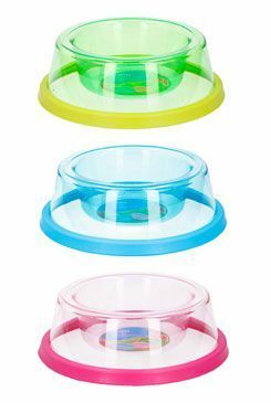 Miska plast transparent.protiskluz 19x6,5cm, mix barev