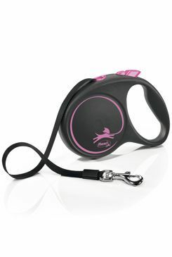 Vodítko FLEXI Black Design L pásek 5m/50kg růžová