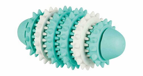 Hračka pes Dentafun RUGBY s mátou 15cm zelená/bílá TR