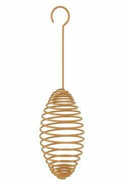 Krmítko venk.SPIRAL na loj.koule kov oranžová 15cm Zolux