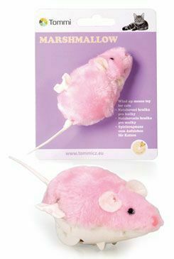Hračka kočka Myška Marshmallow na klíček 8cm