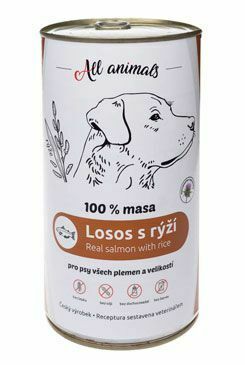 All Animals DOG konz. Losos mletý s rýží 1200g