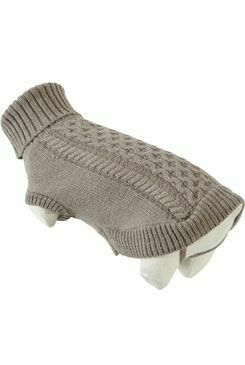 Obleček svetr rolák pro psy MEGEVE šedohnědý 25cm Zolux
