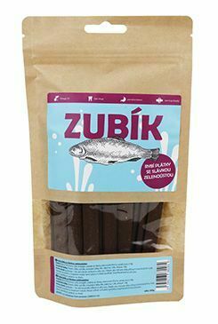 Pochoutka ZUBÍK Rybí plátky se slávkou zelenoúst. 200g