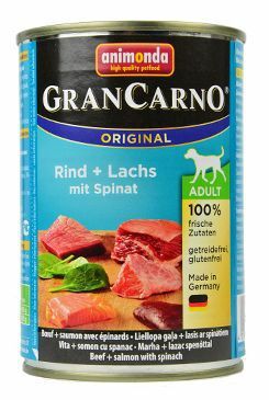Animonda pes GRANCARNO konz. ADULT losos/špenát 400g