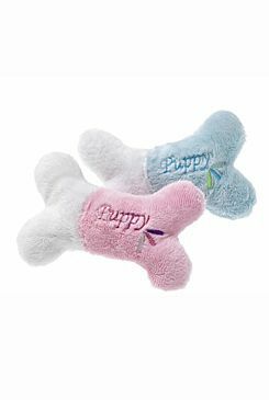 Hračka pes Kost pískací Puppy 13cm plyš KAR