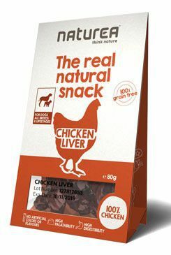 Naturea pamlsky Natural snack pes kuřecí játra 80g