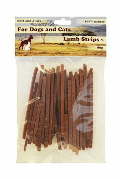 Pochoutka Jehněčí proužky měkké 80g