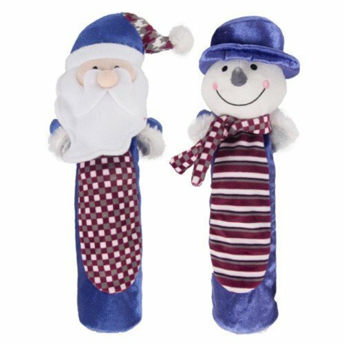 Hračka pes Vánoční motiv plyš válec 35cm KAR