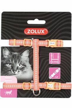 Postroj kočka TEMPO nylon oranžový Zolux