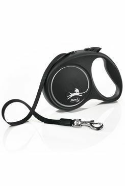 Vodítko FLEXI Black Design L pásek 5m/50kg stříbrná