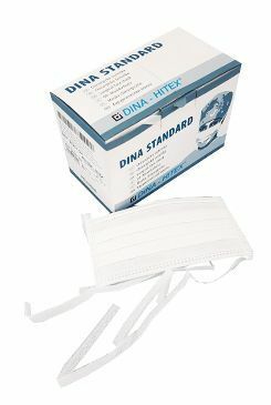 Ústenka jednorázová třívrstvá bílá s úvazky 50ks