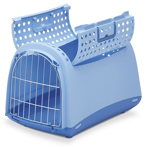 Přepravka pro kočky a psy Linus Cabrio Modrá