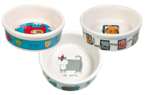 Miska keramická kočka s motivem mix 200ml 12cm TR